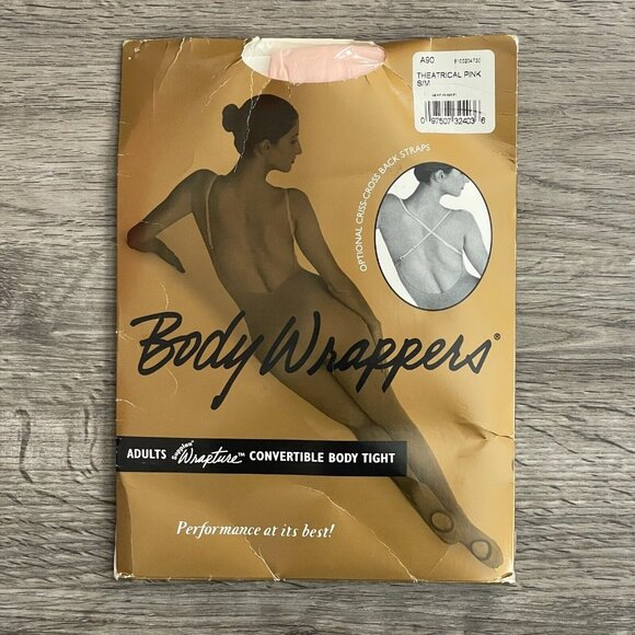 NWT Body Wrappers Adult Total Stretch Convertible Body Tight Th Pink A90 Sz S/M - Picture 2 of 3